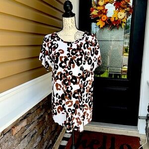 Sew In Low Print Blouse
